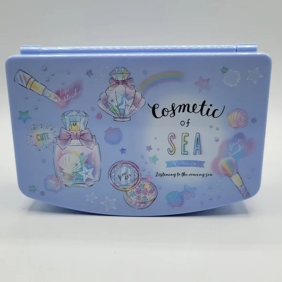 Qlia Cosmetic of Sea Beauty Blue cosmetic jewelry Box - Picture 2 of 10